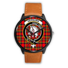 Load image into Gallery viewer, Hepburn Clans ,Pink Leather watch, leather steel watch, tartan watch, tartan watches, clan watch, scotland watch, merry christmas, cyber Monday, halloween, black Friday