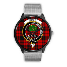Load image into Gallery viewer, Hog Clans ,Rose Gold Metal Link watch, leather steel watch, tartan watch, tartan watches, clan watch, scotland watch, merry christmas, cyber Monday, halloween, black Friday