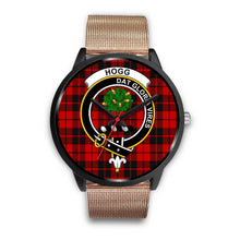 Load image into Gallery viewer, Hog Clans ,Brown Leather watch, leather steel watch, tartan watch, tartan watches, clan watch, scotland watch, merry christmas, cyber Monday, halloween, black Friday