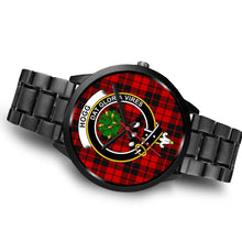 Load image into Gallery viewer, Hog Clans ,Brown Leather watch, leather steel watch, tartan watch, tartan watches, clan watch, scotland watch, merry christmas, cyber Monday, halloween, black Friday