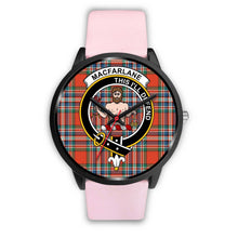Load image into Gallery viewer, MacFarlane Ancient Clans ,Silver Metal Mesh watch, leather steel watch, tartan watch, tartan watches, clan watch, scotland watch, merry christmas, cyber Monday, halloween, black Friday