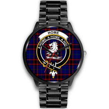 Load image into Gallery viewer, Home Modern Clans ,Black Metal Link watch, leather steel watch, tartan watch, tartan watches, clan watch, scotland watch, merry christmas, cyber Monday, halloween, black Friday