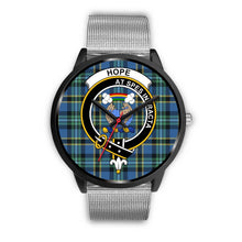 Load image into Gallery viewer, Hope Clans ,Rose Gold Metal Link watch, leather steel watch, tartan watch, tartan watches, clan watch, scotland watch, merry christmas, cyber Monday, halloween, black Friday