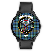 Load image into Gallery viewer, Hope Clans ,Black Metal Mesh watch, leather steel watch, tartan watch, tartan watches, clan watch, scotland watch, merry christmas, cyber Monday, halloween, black Friday
