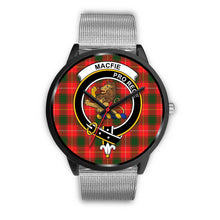 Load image into Gallery viewer, Macfie Clans ,Rose Gold Metal Link watch, leather steel watch, tartan watch, tartan watches, clan watch, scotland watch, merry christmas, cyber Monday, halloween, black Friday