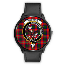 Load image into Gallery viewer, Hopkirk Tartan Clans ,Black Metal Mesh watch, leather steel watch, tartan watch, tartan watches, clan watch, scotland watch, merry christmas, cyber Monday, halloween, black Friday