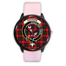 Load image into Gallery viewer, Hopkirk Tartan Clans ,Silver Metal Link watch, leather steel watch, tartan watch, tartan watches, clan watch, scotland watch, merry christmas, cyber Monday, halloween, black Friday