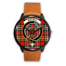 Load image into Gallery viewer, MacGill Modern Clans ,Pink Leather watch, leather steel watch, tartan watch, tartan watches, clan watch, scotland watch, merry christmas, cyber Monday, halloween, black Friday