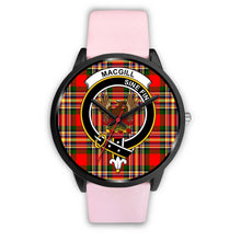 Load image into Gallery viewer, MacGill Modern Clans ,Silver Metal Link watch, leather steel watch, tartan watch, tartan watches, clan watch, scotland watch, merry christmas, cyber Monday, halloween, black Friday