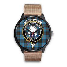 Load image into Gallery viewer, Horsburgh Clans ,Brown Leather watch, leather steel watch, tartan watch, tartan watches, clan watch, scotland watch, merry christmas, cyber Monday, halloween, black Friday