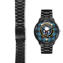 Load image into Gallery viewer, Horsburgh Clans ,Black Leather watch, leather steel watch, tartan watch, tartan watches, clan watch, scotland watch, merry christmas, cyber Monday, halloween, black Friday