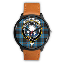 Load image into Gallery viewer, Horsburgh Clans ,Pink Leather watch, leather steel watch, tartan watch, tartan watches, clan watch, scotland watch, merry christmas, cyber Monday, halloween, black Friday