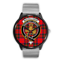 Load image into Gallery viewer, MacGillivray Modern Clans ,Silver Metal Mesh watch, leather steel watch, tartan watch, tartan watches, clan watch, scotland watch, merry christmas, cyber Monday, halloween, black Friday