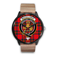 Load image into Gallery viewer, MacGillivray Modern Clans ,Rose Gold Metal Mesh watch, leather steel watch, tartan watch, tartan watches, clan watch, scotland watch, merry christmas, cyber Monday, halloween, black Friday