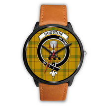 Load image into Gallery viewer, Houston Clans ,Pink Leather watch, leather steel watch, tartan watch, tartan watches, clan watch, scotland watch, merry christmas, cyber Monday, halloween, black Friday