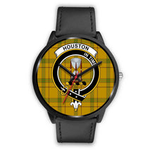 Load image into Gallery viewer, Houston Clans ,Black Metal Mesh watch, leather steel watch, tartan watch, tartan watches, clan watch, scotland watch, merry christmas, cyber Monday, halloween, black Friday