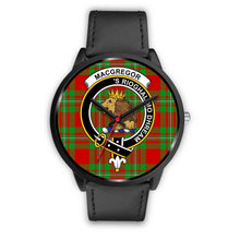 Load image into Gallery viewer, MacGregor Modern Clans ,Black Metal Mesh watch, leather steel watch, tartan watch, tartan watches, clan watch, scotland watch, merry christmas, cyber Monday, halloween, black Friday