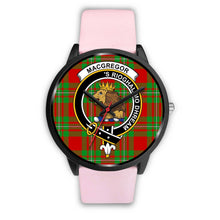 Load image into Gallery viewer, MacGregor Modern Clans ,Silver Metal Link watch, leather steel watch, tartan watch, tartan watches, clan watch, scotland watch, merry christmas, cyber Monday, halloween, black Friday