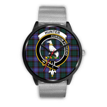 Load image into Gallery viewer, Hunter Modern Clans ,Rose Gold Metal Link watch, leather steel watch, tartan watch, tartan watches, clan watch, scotland watch, merry christmas, cyber Monday, halloween, black Friday