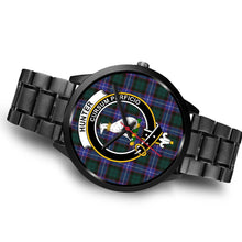 Load image into Gallery viewer, Hunter Modern Clans ,Brown Leather watch, leather steel watch, tartan watch, tartan watches, clan watch, scotland watch, merry christmas, cyber Monday, halloween, black Friday
