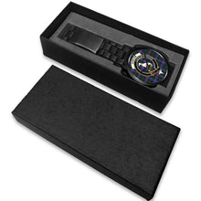 Load image into Gallery viewer, Hunter Modern Clans ,White Leather watch, leather steel watch, tartan watch, tartan watches, clan watch, scotland watch, merry christmas, cyber Monday, halloween, black Friday