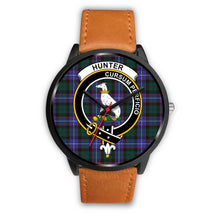 Load image into Gallery viewer, Hunter Modern Clans ,Pink Leather watch, leather steel watch, tartan watch, tartan watches, clan watch, scotland watch, merry christmas, cyber Monday, halloween, black Friday