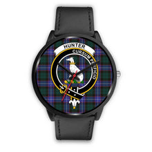 Load image into Gallery viewer, Hunter Modern Clans ,Black Metal Mesh watch, leather steel watch, tartan watch, tartan watches, clan watch, scotland watch, merry christmas, cyber Monday, halloween, black Friday