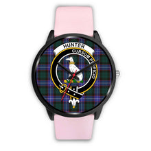 Load image into Gallery viewer, Hunter Modern Clans ,Silver Metal Link watch, leather steel watch, tartan watch, tartan watches, clan watch, scotland watch, merry christmas, cyber Monday, halloween, black Friday