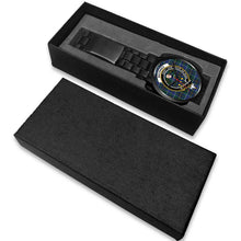 Load image into Gallery viewer, MacInnes Modern Clans ,White Leather watch, leather steel watch, tartan watch, tartan watches, clan watch, scotland watch, merry christmas, cyber Monday, halloween, black Friday