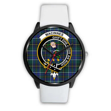 Load image into Gallery viewer, MacInnes Modern Clans ,Silver Metal Mesh watch, leather steel watch, tartan watch, tartan watches, clan watch, scotland watch, merry christmas, cyber Monday, halloween, black Friday
