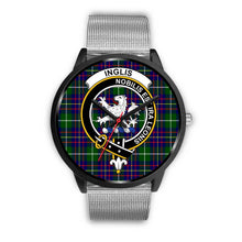 Load image into Gallery viewer, Inglis Modern Clans ,Rose Gold Metal Link watch, leather steel watch, tartan watch, tartan watches, clan watch, scotland watch, merry christmas, cyber Monday, halloween, black Friday