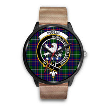 Load image into Gallery viewer, Inglis Modern Clans ,Brown Leather watch, leather steel watch, tartan watch, tartan watches, clan watch, scotland watch, merry christmas, cyber Monday, halloween, black Friday