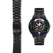 Load image into Gallery viewer, Inglis Modern Clans ,Black Leather watch, leather steel watch, tartan watch, tartan watches, clan watch, scotland watch, merry christmas, cyber Monday, halloween, black Friday