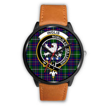 Load image into Gallery viewer, Inglis Modern Clans ,Pink Leather watch, leather steel watch, tartan watch, tartan watches, clan watch, scotland watch, merry christmas, cyber Monday, halloween, black Friday