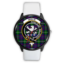 Load image into Gallery viewer, Inglis Modern Clans ,Silver Metal Mesh watch, leather steel watch, tartan watch, tartan watches, clan watch, scotland watch, merry christmas, cyber Monday, halloween, black Friday