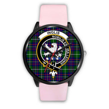 Load image into Gallery viewer, Inglis Modern Clans ,Silver Metal Link watch, leather steel watch, tartan watch, tartan watches, clan watch, scotland watch, merry christmas, cyber Monday, halloween, black Friday