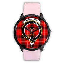 Load image into Gallery viewer, MacIntyre Modern Clans ,Silver Metal Link watch, leather steel watch, tartan watch, tartan watches, clan watch, scotland watch, merry christmas, cyber Monday, halloween, black Friday