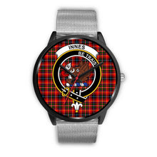 Load image into Gallery viewer, Innes Modern Clans ,Rose Gold Metal Link watch, leather steel watch, tartan watch, tartan watches, clan watch, scotland watch, merry christmas, cyber Monday, halloween, black Friday
