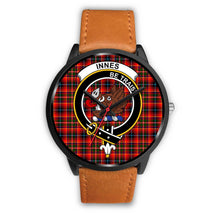 Load image into Gallery viewer, Innes Modern Clans ,Pink Leather watch, leather steel watch, tartan watch, tartan watches, clan watch, scotland watch, merry christmas, cyber Monday, halloween, black Friday