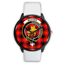 Load image into Gallery viewer, MacIver Clans ,Silver Metal Mesh watch, leather steel watch, tartan watch, tartan watches, clan watch, scotland watch, merry christmas, cyber Monday, halloween, black Friday