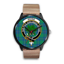 Load image into Gallery viewer, Irvine Ancient Clans ,Brown Leather watch, leather steel watch, tartan watch, tartan watches, clan watch, scotland watch, merry christmas, cyber Monday, halloween, black Friday