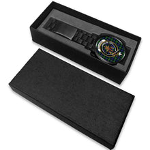 Load image into Gallery viewer, MacKenzie Modern Clans ,White Leather watch, leather steel watch, tartan watch, tartan watches, clan watch, scotland watch, merry christmas, cyber Monday, halloween, black Friday