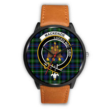 Load image into Gallery viewer, MacKenzie Modern Clans ,Pink Leather watch, leather steel watch, tartan watch, tartan watches, clan watch, scotland watch, merry christmas, cyber Monday, halloween, black Friday