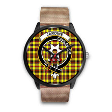 Load image into Gallery viewer, Jardine Clans ,Brown Leather watch, leather steel watch, tartan watch, tartan watches, clan watch, scotland watch, merry christmas, cyber Monday, halloween, black Friday