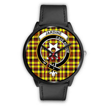 Load image into Gallery viewer, Jardine Clans ,Black Metal Mesh watch, leather steel watch, tartan watch, tartan watches, clan watch, scotland watch, merry christmas, cyber Monday, halloween, black Friday