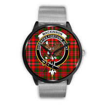 Load image into Gallery viewer, MacKinnon Modern Clans ,Rose Gold Metal Link watch, leather steel watch, tartan watch, tartan watches, clan watch, scotland watch, merry christmas, cyber Monday, halloween, black Friday