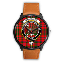 Load image into Gallery viewer, MacKinnon Modern Clans ,Pink Leather watch, leather steel watch, tartan watch, tartan watches, clan watch, scotland watch, merry christmas, cyber Monday, halloween, black Friday