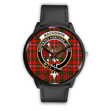 Load image into Gallery viewer, MacKinnon Modern Clans ,Black Metal Mesh watch, leather steel watch, tartan watch, tartan watches, clan watch, scotland watch, merry christmas, cyber Monday, halloween, black Friday