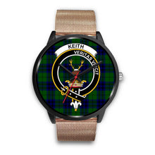 Load image into Gallery viewer, Keith Modern Clans ,Brown Leather watch, leather steel watch, tartan watch, tartan watches, clan watch, scotland watch, merry christmas, cyber Monday, halloween, black Friday