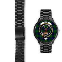 Load image into Gallery viewer, Keith Modern Clans ,Black Leather watch, leather steel watch, tartan watch, tartan watches, clan watch, scotland watch, merry christmas, cyber Monday, halloween, black Friday